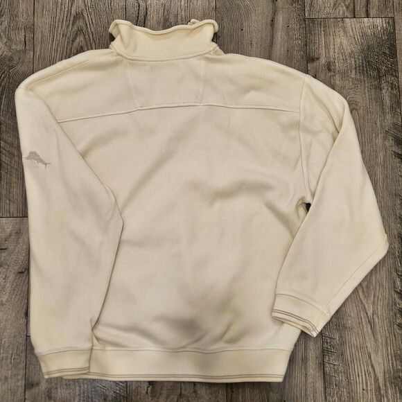 Tommy Bahama Ivory Long Sleeve 100% Cotton Sweater Mens Size M - Picture 3 of 5